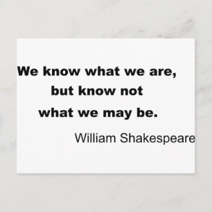William Shakespeare Inspiring Quote Vykort