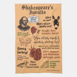 William Shakespeare Insult Quotes Funny Theater Kökshandduk