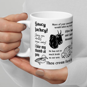 William Shakespeare Insults Funny Drama Theater Kaffemugg