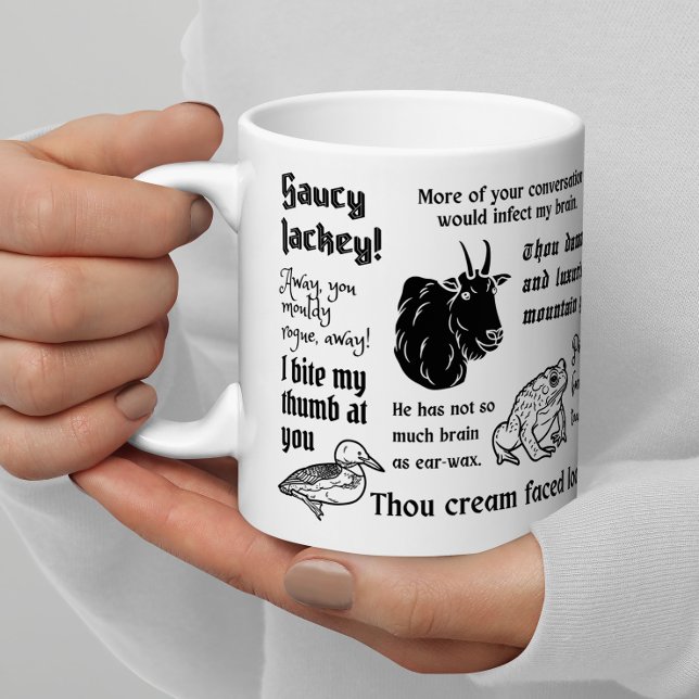 William Shakespeare Insults Funny Drama Theater Kaffemugg (Sip on Shakespearean whimsy with our Insults Mug – full of clever retorts!)