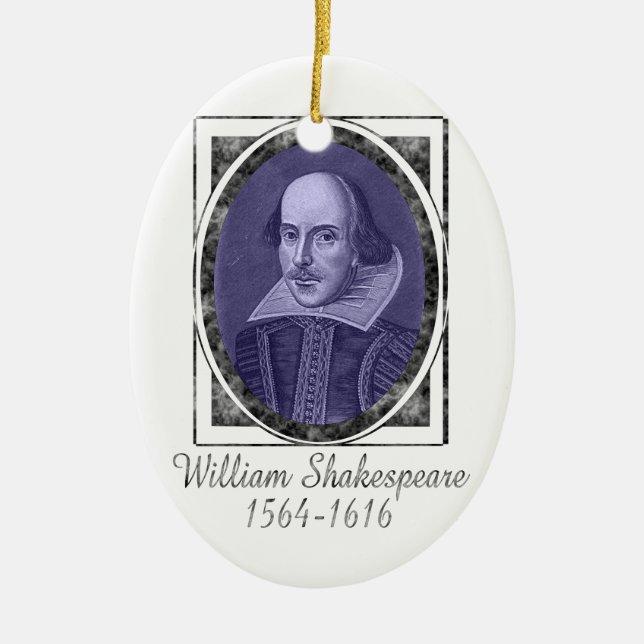 William Shakespeare Julgransprydnad Keramik (Framsidan)