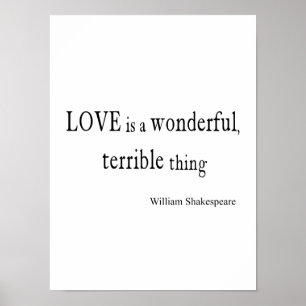 William Shakespeare kärlek är underbar och ruski Poster