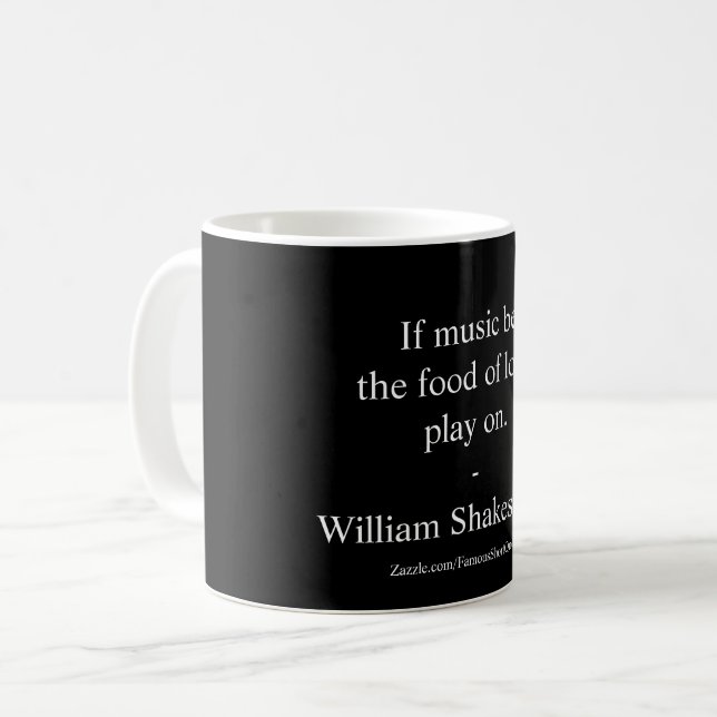 William Shakespeare Kärlek Quote Kaffemugg (Framsida vänster)