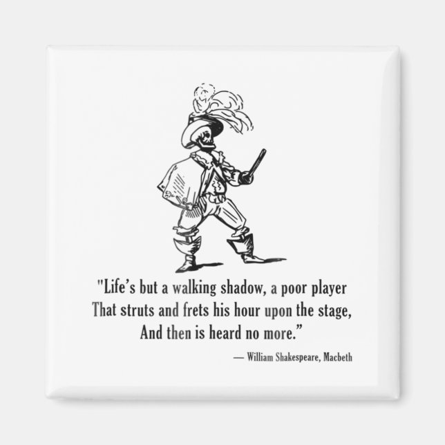 William Shakespeare Macbeth English Drama Death TS Magnet (Framsidan)