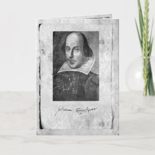 William Shakespeare med häftehälsningkortet Kort