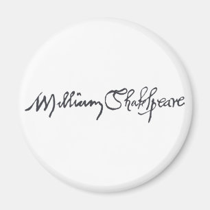 William Shakespeare Namnteckning Magnet
