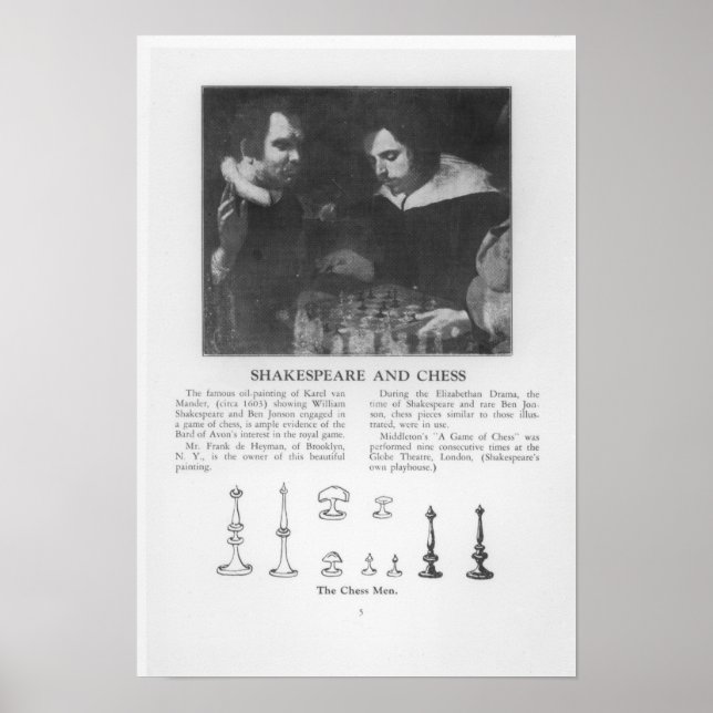 William Shakespeare och Ben Jonson Poster (Framsidan)
