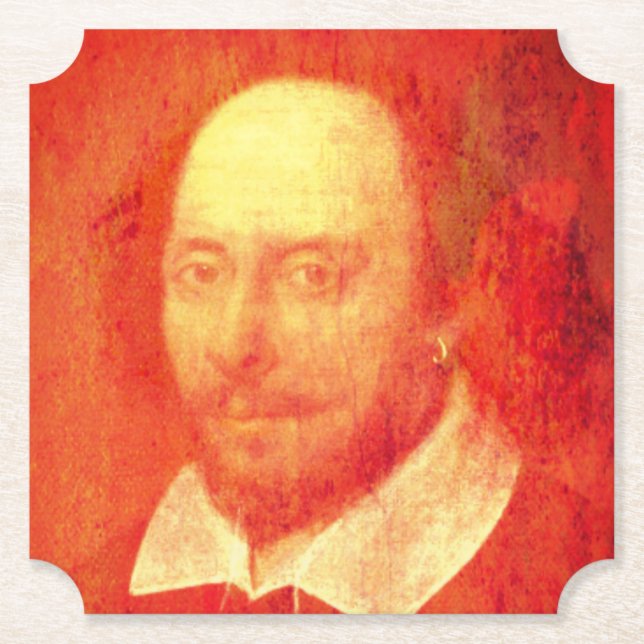 William Shakespeare Papper Beverage Coaster Underlägg Papper (Framsida)