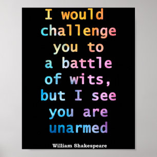 William Shakespeare Pastel Jag ser att du är obevä Poster