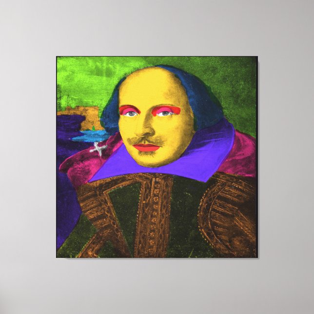 William Shakespeare Pop Art Canvastryck (Framsida)