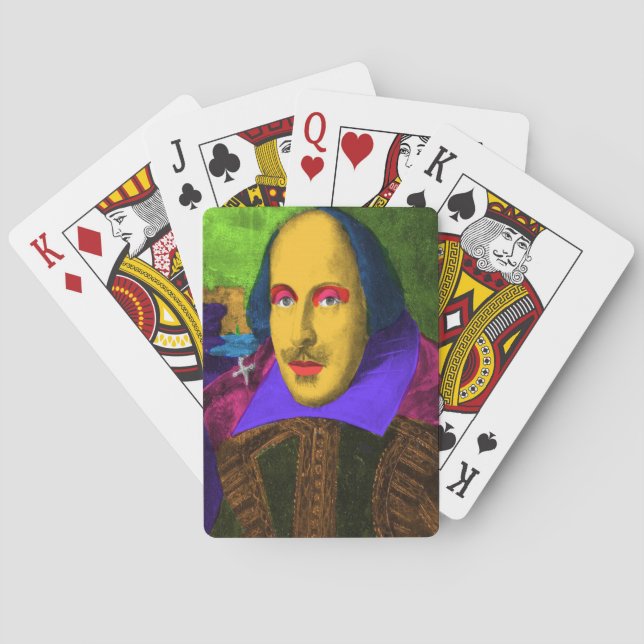 William Shakespeare Pop Art Casinokort (Baksidan)