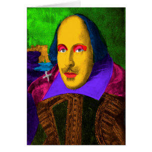 William Shakespeare Pop Art Hälsningskort