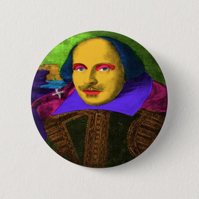 William Shakespeare Pop Art Knapp (Framsida)