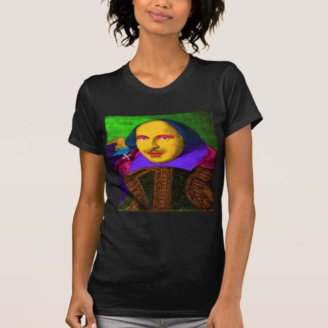 William Shakespeare Pop Art T-shirt (Framsida)