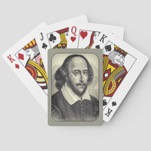 William Shakespeare Porträtt Cards Casinokort (Baksidan)