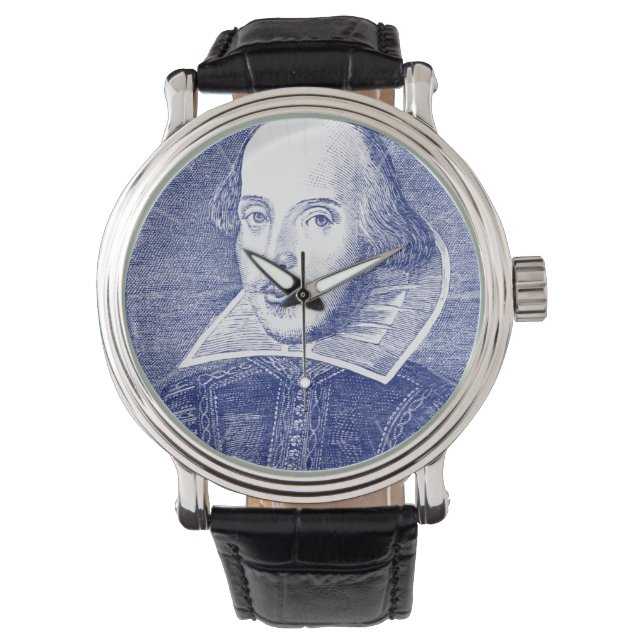 William Shakespeare Porträtt First Folio Armbandsur (Framsida)