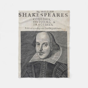 William Shakespeare porträtt Fleecefilt