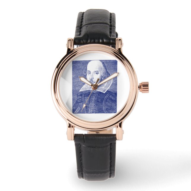 William Shakespeare Porträtt Första Folio Armbandsur (Framsida)
