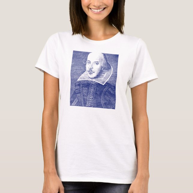 William Shakespeare Porträtt från första Folion T-shirt (Framsida)