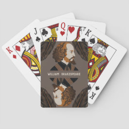 William Shakespeare porträtt illustration Guld Casinokort