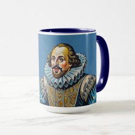 William Shakespeare porträtt illustration to BE el Mugg