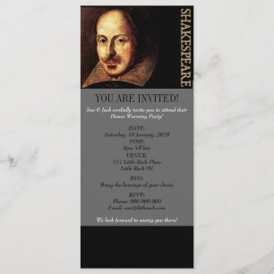 William Shakespeare Porträtt Inbjudningar