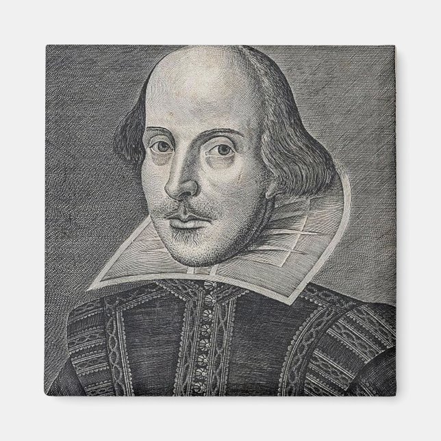William Shakespeare Porträtt Magnet (Framsidan)