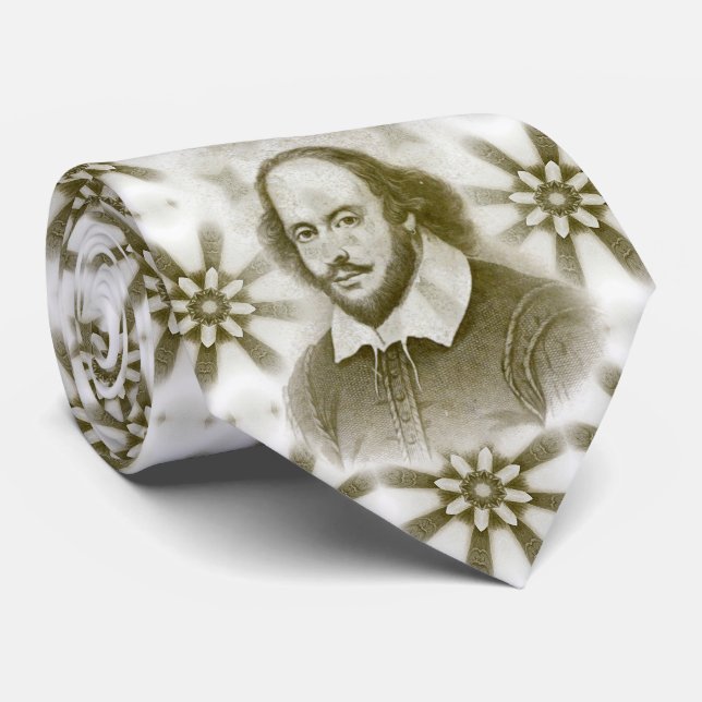 William Shakespeare Porträtt och Namnteckning Tie Slips (Rullad)