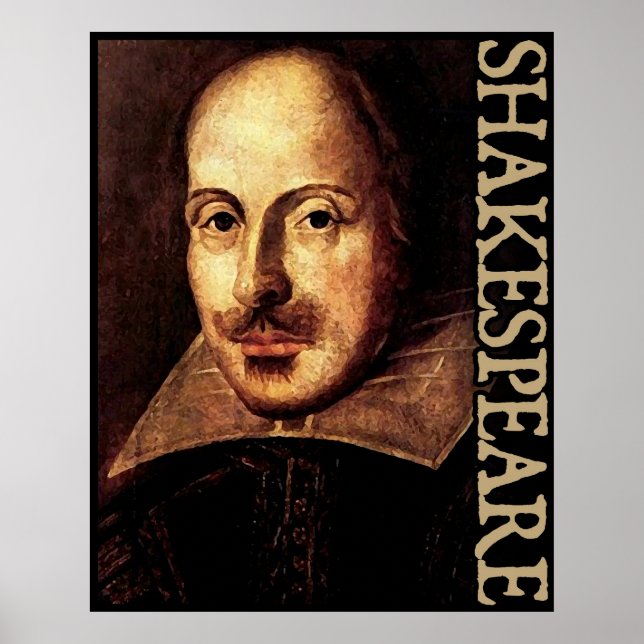 William Shakespeare Porträtt Poster (Framsidan)