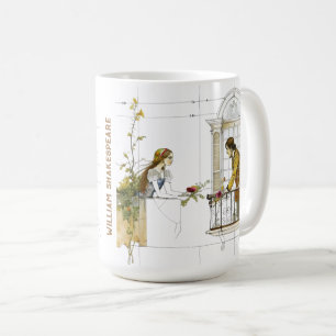 William Shakespeare porträtt Romeo Juliet Kaffemugg