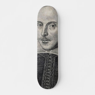 William Shakespeare porträtt Skateboard Bräda 20,5 Cm
