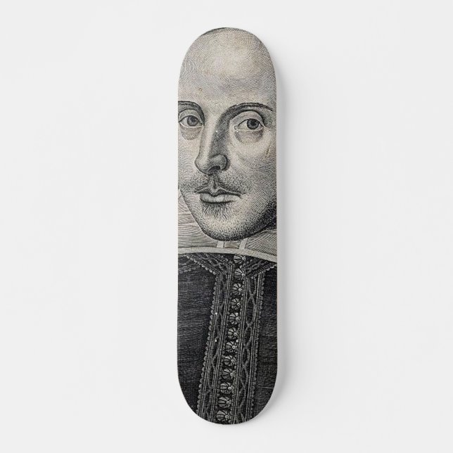 William Shakespeare Porträtt Skateboard Bräda 20,5 Cm (Framsida)
