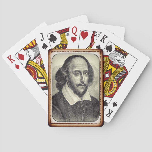 William Shakespeare Porträttkort Kortlek (Baksidan)