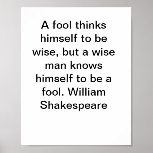 William Shakespeare Poster citattecken