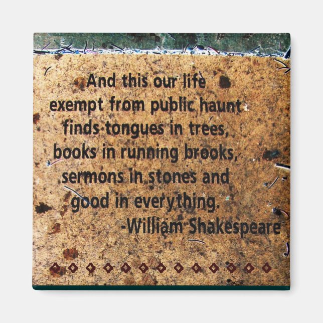 William Shakespeare Quote Magnet (Framsidan)