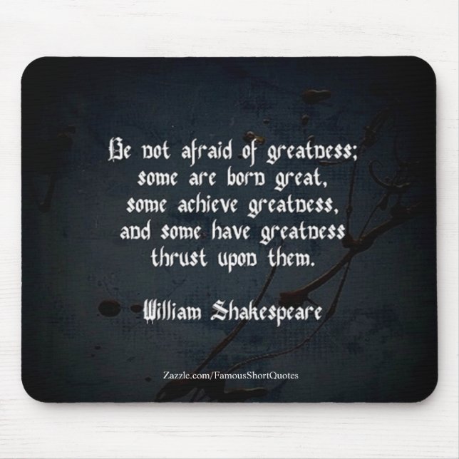 William Shakespeare Quote Musmatta (Framsidan)