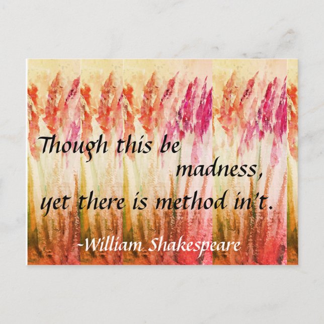 William Shakespeare Quote Vykort (Framsida)