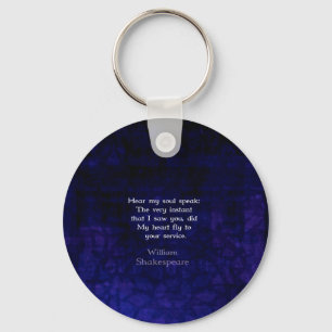 William Shakespeare Romantic Kärlek Quote Nyckelring