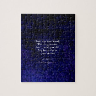 William Shakespeare Romantic Kärlek Quote Pussel