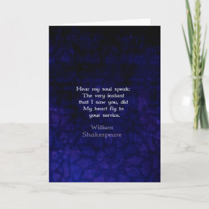 William Shakespeare romantiskt Kort