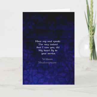 William Shakespeare romantiskt Kort
