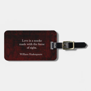 William Shakespeare Romeo och Juliet KÄRLEK Quote Bagagebricka