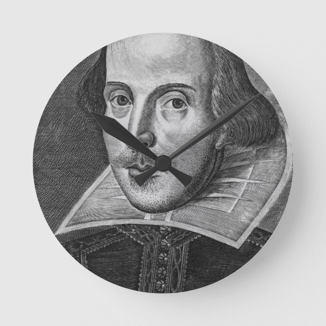 William Shakespeare Rund Klocka (Framsida)