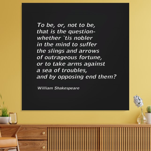 William Shakespeare`s `Hamlet` Canvastryck (Insitu (Vardagsrum))