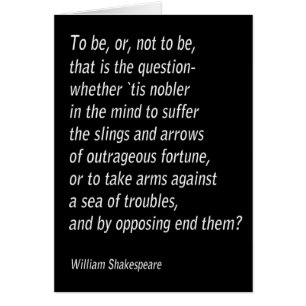 William Shakespeare`s `Hamlet` Hälsningskort