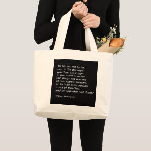 William Shakespeare`s `Hamlet` Large Tote Bag Jumbo Tygkasse