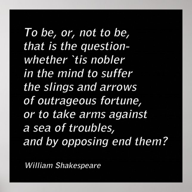 William Shakespeare`s `Hamlet` Poster (Framsidan)