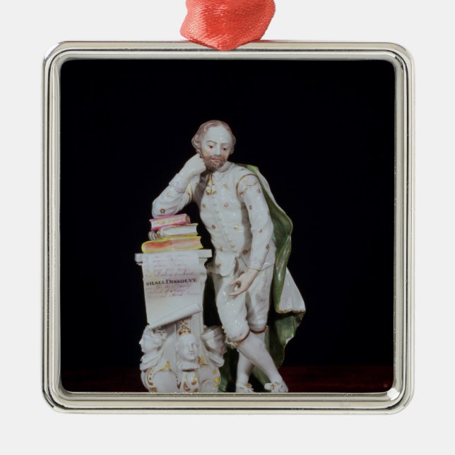 William Shakespeare som baseras på monumentet Julgransprydnad Metall (Framsidan)