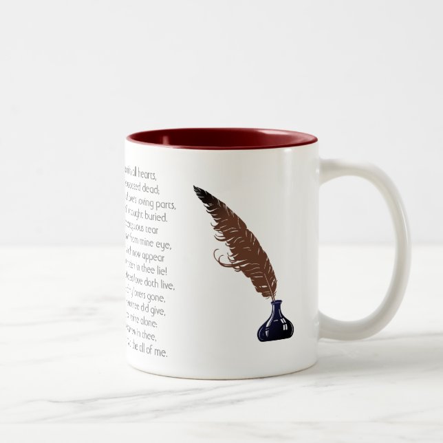 William Shakespeare Sonnet 31 Two-Tone Coffee Mugg (Höger)