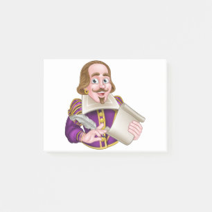 William Shakespeare tecknad Post-it Block
